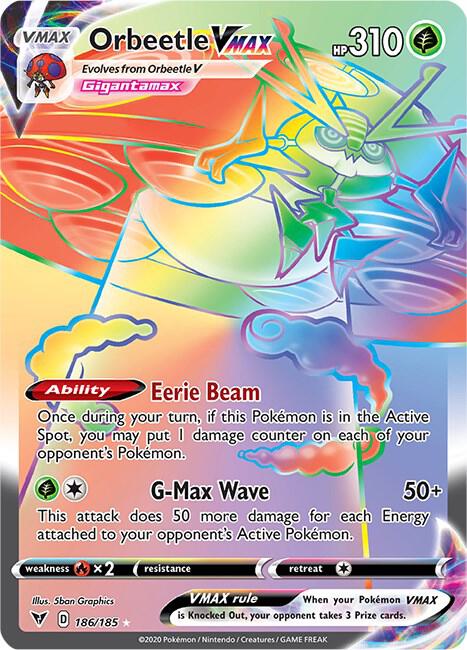 Orbeetle VMAX 186/185 — Vivid Voltage Rainbow Rare | Single Card