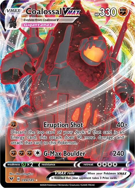 Coalossal VMAX 099/185 — Vivid Voltage | Single Card
