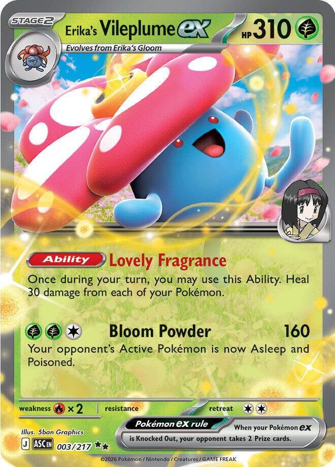 Erika's Vileplume ex 003/217 — Ascended Heroes | Single Card